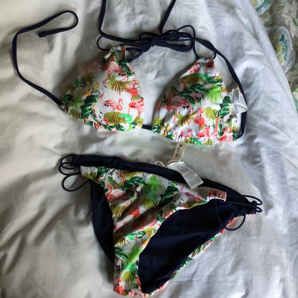 NWOT Sperry flamingo bikini